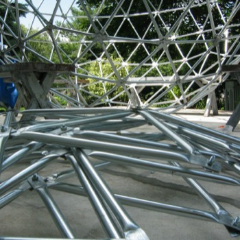 Outdoors with geodesic sphere